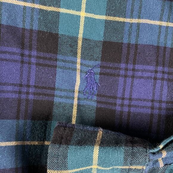 VTG Ralph Lauren Classic Fit Button Down Shirt Men's Large Plaid Causal Preppy - Picture 5 of 9